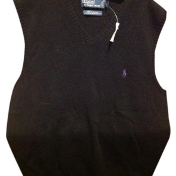 Polo Ralph Lauren Black By Lamb Wool Vest Size: 12 (L) Length: Mid-Length - Picture 4 of 8